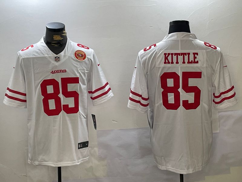 Men San Francisco 49ers #85 Kittle White 2024 Nike Vapor Limited NFL Jersey style 4->san francisco 49ers->NFL Jersey